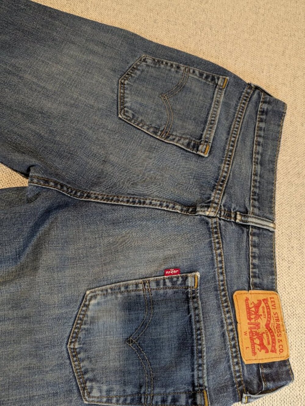 Levi’s Women’s Blue Straight Leg Jeans Size L - Picture 6 of 11